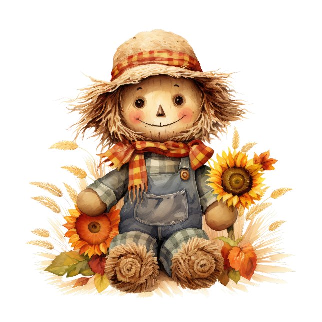 Scarecrow with Sunflower  Napkins (Creator Uploaded)