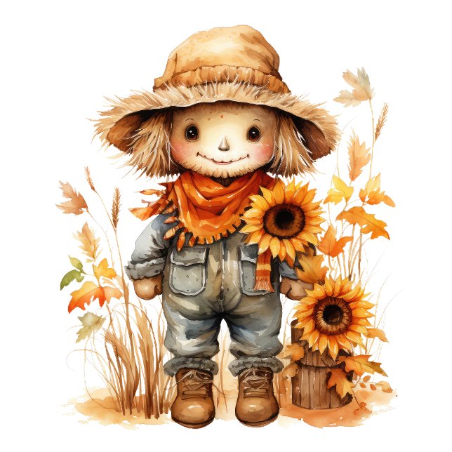 Scarecrow with Sunflower  Napkins (Creator Uploaded)