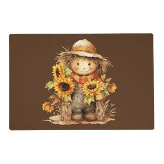 Scarecrow with Sunflower Placemat