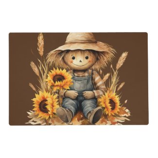 Scarecrow with Sunflowers Placemat