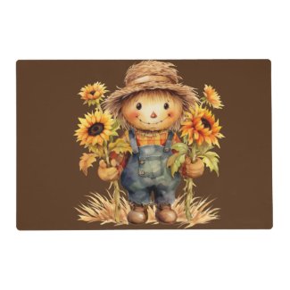 Scarecrow with Sunflowers Placemat