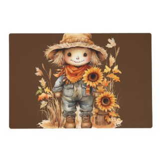 Scarecrow with Sunflowers Placemat