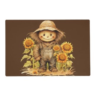 Scarecrow with Sunflowers Placemat