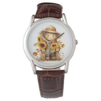 Scarecrow with Sunflowers Watch