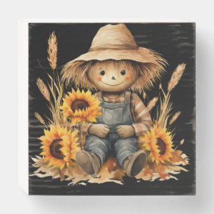 Scarecrow Wooden Box Sign