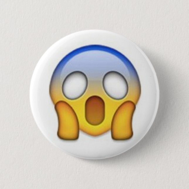 Scared Emoji Button (Front)
