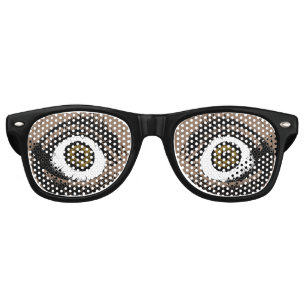"Scared Eyes" Dark Skin and Eyes Customizable  Retro Sunglasses