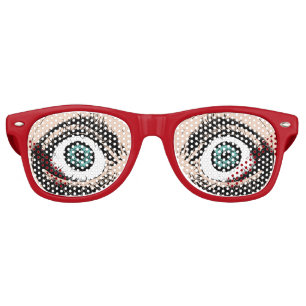 "Scared Eyes" Light Skin and Eyes Customizable  Retro Sunglasses