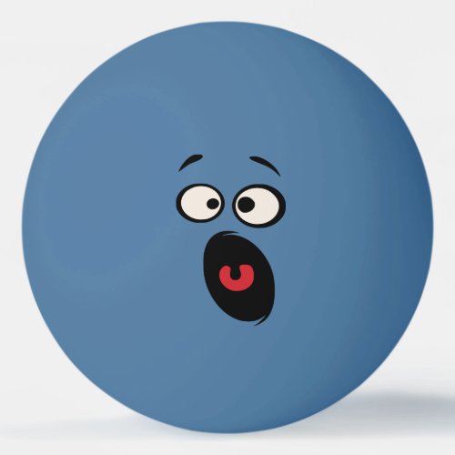 Scared Face Table Tennis Ball