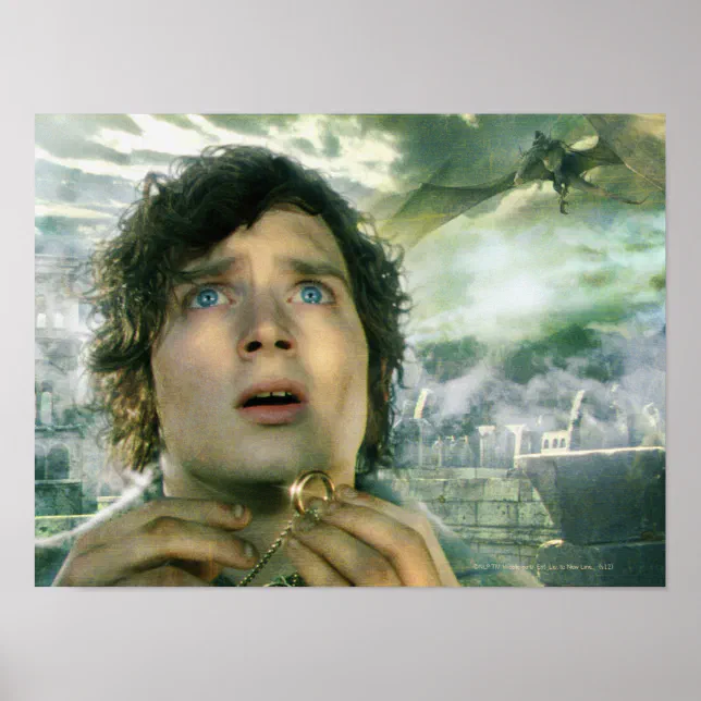 Scared Frodo™ Holding Ring Poster Zazzle 