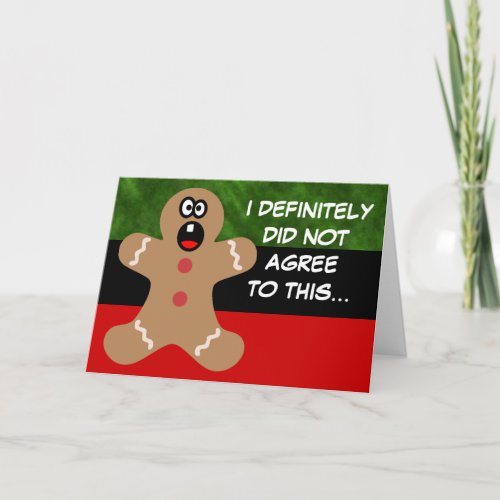 Scared Gingerbread Men the Best Christmas Guests Holiday Card