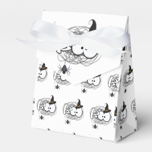 Scared Halloween Boo Eyes Favor Box Bag _ White