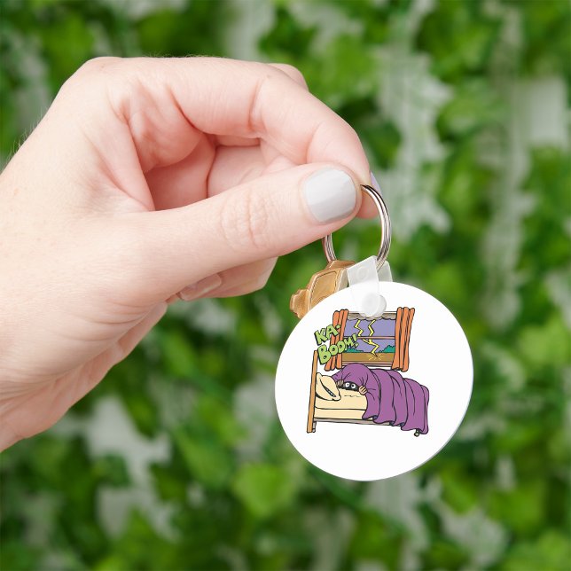 Scared Kid Hiding Under Blanket Keychain (Creator Uploaded)