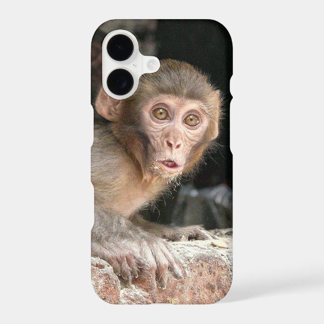 Scared monkey with big eyes Case-Mate iPhone case (Back)
