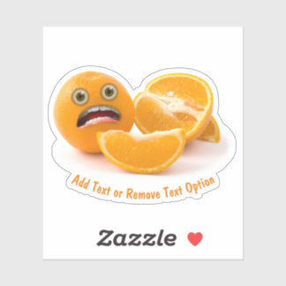 Scared Orange Sticker