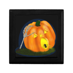 Scared Silly Pumpkin Jewelry Box