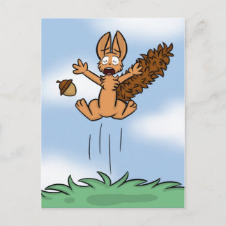 Scared Squirrel Postcard