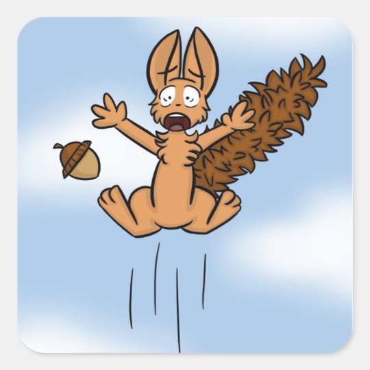 Scared Squirrel Stickers