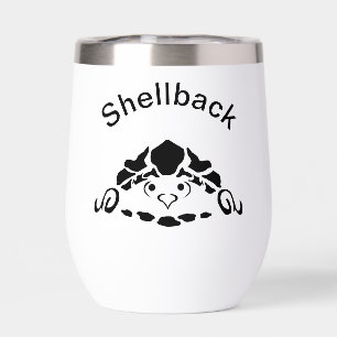 Scared Turtle Hiding in his Shell Thermal Wine Tumbler