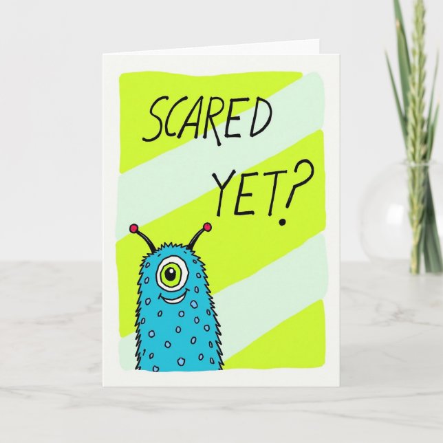 Scared Yet Blue Monster Card (Front)