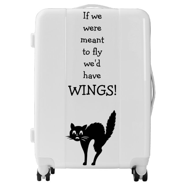 Scaredy-Cat Funny Afraid of Flying Luggage (Front)