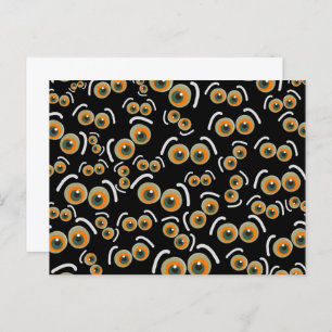 Scaredy Cat Halloween Boo Eyes Bat Postcard