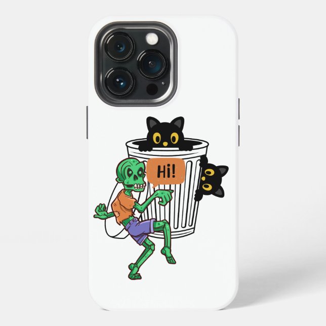 Scaredy Cat Halloween Iphone Case (Back)