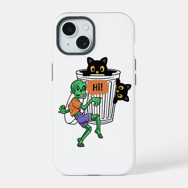 Scaredy Cat Halloween Iphone Case (Back)