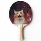 scaredy cat in space - feline Ping-Pong paddle scaredy cat in space - feline Ping-Pong paddle