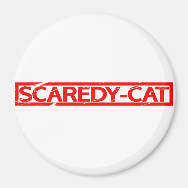 Scaredy-cat Stamp Magnet (Front)