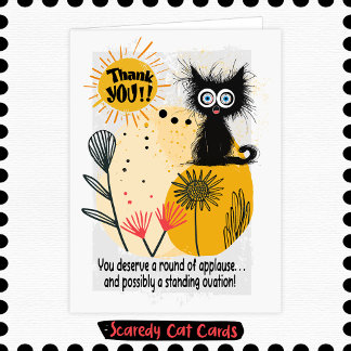 Scaredy Cat Thank You Card