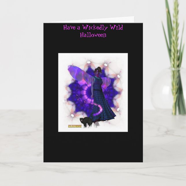 Scarey Faery Halloween Card (Front)