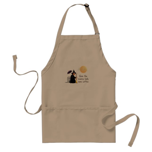 Scarey witch before coffee apron (Front)