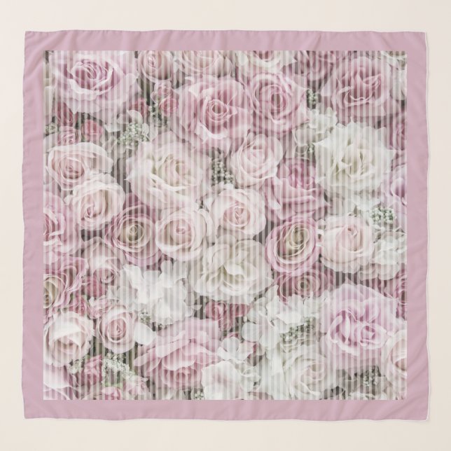 Scarf - Chiffon - Victorian Roses Collage (Front)