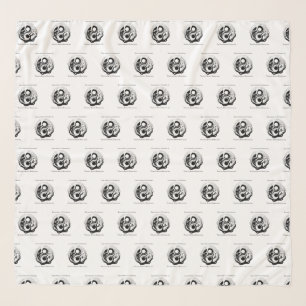 Scarf muslin of silk with logo author