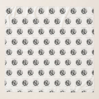 Scarf muslin of silk with logo author