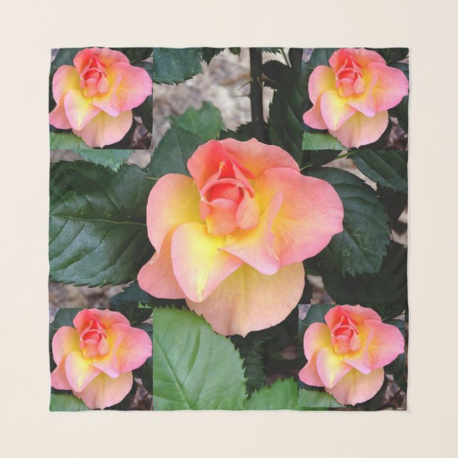 Scarf, square Tropicana Rose Scarf (Front)