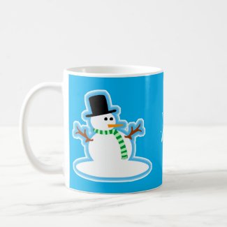 Scarf Wearing Snowman Cute Winter Design