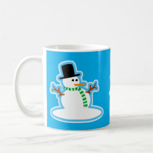 Scarf Wearing Snowman Cute Winter Design Coffee Mug