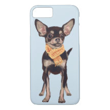 Scarfed Chihuahua (Background Color Editable)