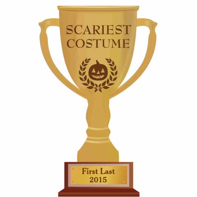 Scariest Costume Trophy Photo Sculpture (Front)