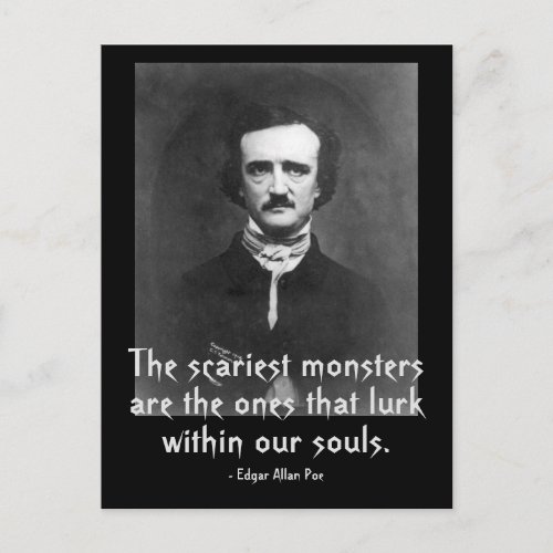 Scariest Monsters Edgar Allan Poe Postcard