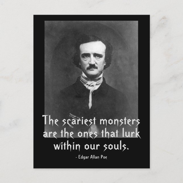 Scariest Monsters Edgar Allan Poe Postcard (Front)