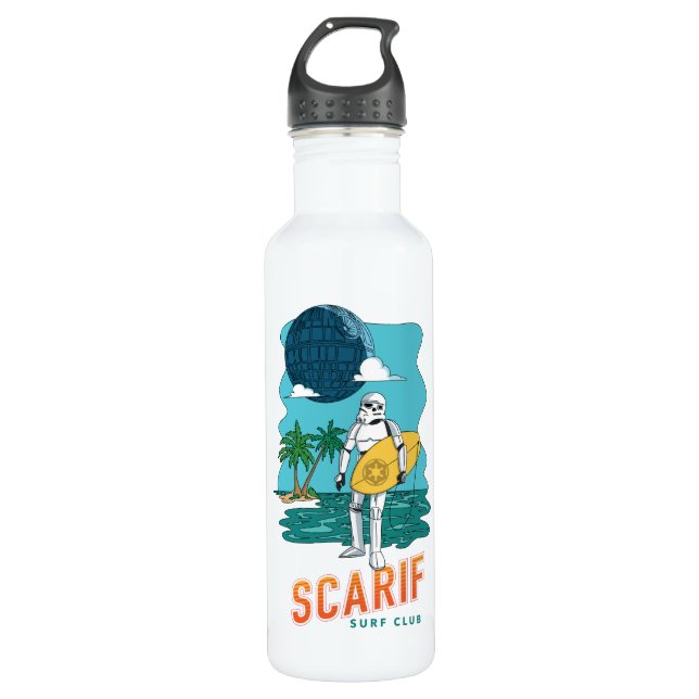 Scarif Surf Club Stainless Steel Water Bottle (Front)