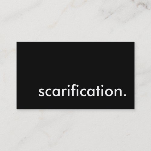 scarification business card