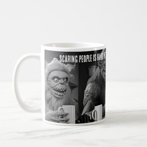 Scaring People is Hard Work Retro Monster Theme Co Coffee Mug