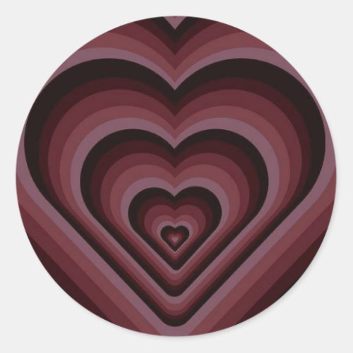  Scarlet Affection Red Heart iPhone Cover Classic Round Sticker