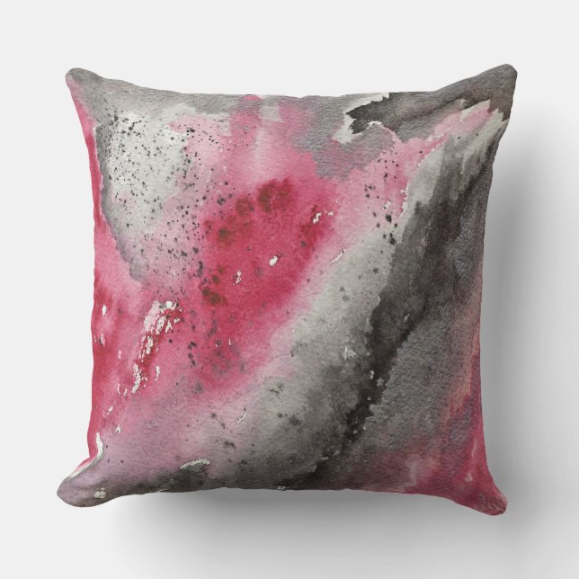 Scarlet Ashes Throw Pillow (Front)