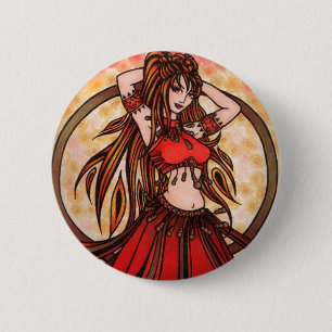 Scarlet belly dancer button