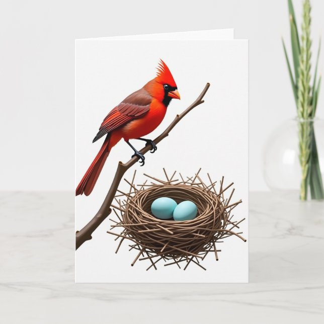 Scarlet Bird Mothers Day Card (Front)